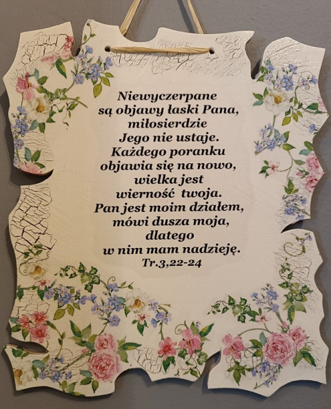 Obrazek na ścianę, prostokąt mały wycinany